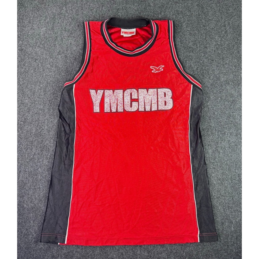 Y2K Hollister Lil Wayne YMCMB Young Money Men's Med Red Basketball Jersey USA
